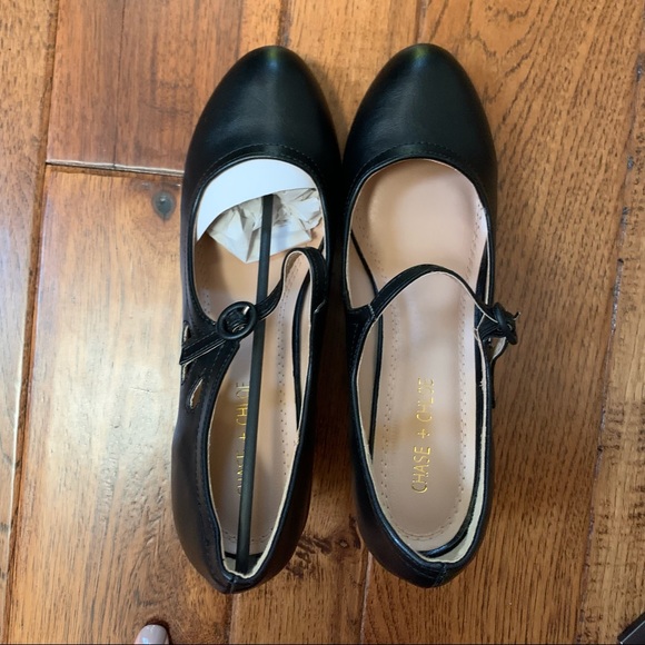 Chase + Chloe | Black Kimmy Mary Jane Pumps | Sz 10 - Picture 6 of 16